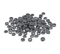 sourcing map 100Pcs 3mm Hinged Screw Cover Caps Plastic Fold Screw Snap Covers Washer Flip Screw Protection Cover for M1 M2 M3 Screws, Dark Gray