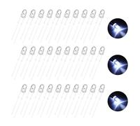 sourcing map 100pcs 3mm LED Diode Lights, Warm White Round Transparent DC 3.0-3.2V High Brightness Lighting Bulb Lamps for Electronics Components