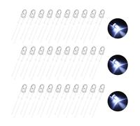 sourcing map 100pcs 3mm LED Diode Lights, White Round Transparent DC 3.0-3.2V High Brightness Lighting Bulb Lamps for Electronics Components