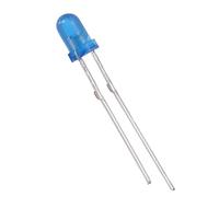 sourcing map 100pcs 3mm Luminous Color Blue(Colloid Color Blue) Bright LED Diode Lights Bulb Lamps DC 2V 20mA for Electronics Circuit Components Light Emitting Diodes