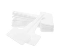 sourcing map 100Pcs 4 Inch Plant Labels Large T-Style Garden Marker Plant Tags Garden Labels for Flower Beds, Pots Vegetables White