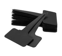 sourcing map 100Pcs 4 Inch Plant Labels Large T-Style Garden Marker Plant Tags Garden Labels for Flower Beds,Pots Vegetables Black