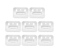 sourcing map 100Pcs 44mmx31mmx0.5mm Wall Panel Buckle, Nickel-Plated Carbon Steel Integrated Wall Panel Clips, Furniture Fixings Clamp Hanger Wall Mounting Clips, Silver