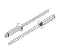 sourcing map 100Pcs 5/32"x1/2" 304 Stainless Steel Countersunk Blind Rivet, Open-End Type Blind Rivets for DIY, Sheet Metal, Automotive Repairs, Furniture, Boat, and Duct Work (Silver)