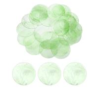 sourcing map 100Pcs 50mm Round Capiz Sea Shells, Round Natural Capiz Shells Discs Charm with Hole for Seashell Wind Chimes Curtain Home Decoration, Light Green