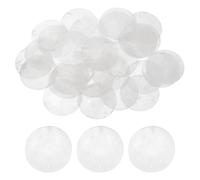 sourcing map 100Pcs 50mm Round Capiz Sea Shells, Round Natural Capiz Shells Discs Charm with Hole for Seashell Wind Chimes Curtain Home Decoration, White