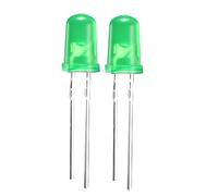 sourcing map 100pcs 5mm Green LED Diode Lights Colored Lens Diffused Round 3V 20mA Lighting Bulb Lamp Electronic Components Light Emitting Diodes