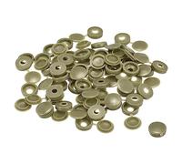 sourcing map 100Pcs 5mm Hinged Screw Cover Caps Plastic Fold Screw Snap Covers Washer Flip Screw Protection Cover for M3 M4 M5 Screws, Green