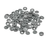 sourcing map 100Pcs 5mm Hinged Screw Cover Caps Plastic Fold Screw Snap Covers Washer Flip Screw Protection Cover for M3 M4 M5 Screws, Gray