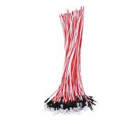 sourcing map 100pcs 5mm LED Diode Lights, Pink Light DC 12V Pre-Wired Small Emitting LED Light High Brightness