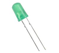sourcing map 100pcs 5mm Luminous Color Green(Colloid Color Green) Bright LED Diode Lights Bulb Lamps DC 2V 20mA for Electronics Circuit Components Light Emitting Diodes