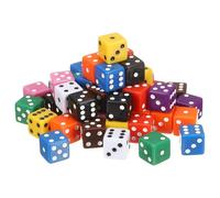 sourcing map 100Pcs 6 Sided Acrylic Dice, 19mm/0.75" Large D6 Opaque Game Dice Bulk for Table Board Games Birthday Theme Party Fun Supply, 10 Colors