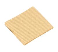Sourcing Map 100pcs 6"X6" Kraft Pizza Oil Proof Paper, Single-Layer Corrugated Pizza Pad Paper Place Mat Food Basket Sheets for BBQ, Picnic, Festival