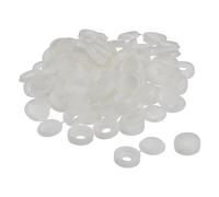 sourcing map 100Pcs 6mm Hinged Screw Cover Caps Plastic Fold Screw Snap Covers Washer Flip Screw Protection Cover for M4 M5 M6 Screws, Light Gray