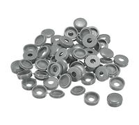 sourcing map 100Pcs 6mm Hinged Screw Cover Caps Plastic Fold Screw Snap Covers Washer Flip Screw Protection Cover for M4 M5 M6 Screws, Gray