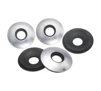 sourcing map 100Pcs 7/32" x 5/8" Sealing Washers, Zinc-Plated Carbon Steel EPDM Bonded Neoprene Rubber Washers for Screws Bolts, Silver&Black