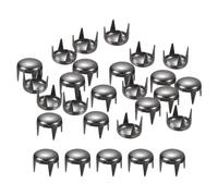 sourcing map 100Pcs 7mm Black Round Dome Studs Metal Claw Beads Nailhead Rivets Spike Studs Spots Punk Rock DIY for Leather Craft Clothes Belt Bag Shoes Bracelet Accessories