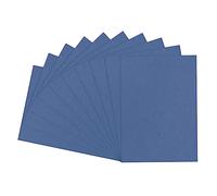 sourcing map 100pcs A4 Leather Grain Binding Covers Navy Blue | Presentation Leather Textured Paper Un-Punched for Business Reports