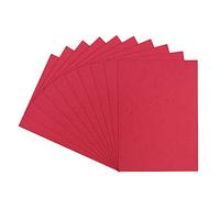 sourcing map 100pcs A4 Leather Grain Binding Covers Presentation Leather Textured Paper Un-Punched for Business Reports, Burgundy Red