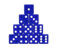 sourcing map 100Pcs Acrylic Dice, 19mm/0.75" Translucent D6 Dice, 6 Sided Square Rounded Edge for Board Table Games Birthday Theme Party Supply, Blue