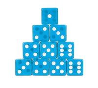 sourcing map 100Pcs Acrylic Dice, 19mm/0.75" Translucent D6 Dice, 6 Sided Square Rounded Edge for Board Table Games Birthday Theme Party Supply, Light Blue
