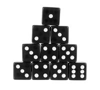 sourcing map 100Pcs Acrylic Dice, 19mm/0.75" Translucent D6 Dice, 6 Sided Square Rounded Edge for Board Table Games Birthday Theme Party Supply, Black