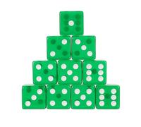 sourcing map 100Pcs Acrylic Dice, 19mm/0.75" Translucent D6 Dice, 6 Sided Square Rounded Edge for Board Table Games Birthday Theme Party Supply, Green