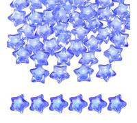 sourcing map 100pcs Acrylic Star Beads, 14mm Star-Shaped Pony Loose Spacer Beads for Friendship Bracelet Necklace Jewelry Making DIY Crafts Party Decoration Supplies, Sky Blue