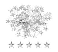 sourcing map 100PCS Acrylic Star Rhinestone 16x16mm Flat Back Plastic Gems for Craft Bead Face Painting Costume Jewelry Making, White