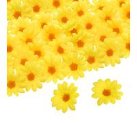 sourcing map 100pcs Artificial Daisies Flower Heads,1.6" Silk Fake Daisies Heads Mini Daisies Artificial Flowers Bulk for DIY Wedding Bouquets Centerpieces Party Home Decorations, Yellow