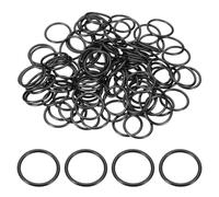 sourcing map 100Pcs AS-017 O-rings, Nitrile Rubber O-Rings 11/16" ID, 13/16" OD, 1/16" Width Round Sealing Gasket for Hydraulic Pneumatic Systems Sealing Repair (90 Durometer, Black)