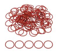 sourcing map 100Pcs AS568 AS-018 Silicone O-Ring, 70A Durometer, 3/4" ID, 7/8" OD, 1/16" Width Sealing Gasket for Automotive Machine Pipe Valves, -40°C-200°C, Red