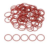 sourcing map 100Pcs AS568 AS-021 Silicone O-Ring, 70A Durometer, 23.52mm ID, 27.08mm OD, 1.78mm Width Sealing Gasket for Automotive Machine Pipe Valves, -40°C-200°C, Red