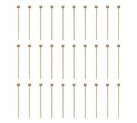 sourcing map 100pcs Ball Head Pins 0.79" 20mm Round Head Pins for Earring Pendant Necklace Bracelet Charm Jewelry Making Findings DIY Craft, Champagne Gold