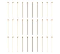 sourcing map 100pcs Ball Head Pins 0.94" 24mm Round Head Pins for Earring Pendant Necklace Bracelet Charm Jewelry Making Findings DIY Craft, Champagne Gold