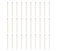 sourcing map 100pcs Ball Head Pins 1.38" 35mm Round Head Pins for Earring Pendant Necklace Bracelet Charm Jewelry Making Findings DIY Craft, Champagne Gold