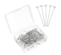 sourcing map 100pcs Bouquet Pins, 1.5 Inch Corsage Pins Flower Straight Head for Wedding Sewing Decoration DIY Craft, Clear