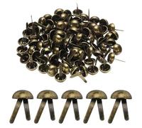 sourcing map 100pcs Brads Paper Fasteners, 12mm x 20mm Metal Paper Crafts Brads, Small Round Brass Split Pins for Children Crafting Decorative Scrapbooking DIY, Bronze