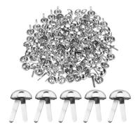 sourcing map 100pcs Brads Paper Fasteners, 12mm x 20mm Metal Paper Crafts Brads, Small Round Brass Split Pins for Children Crafting Decorative Scrapbooking DIY, Silver