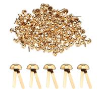 sourcing map 100pcs Brads Paper Fasteners, 6mm x 13mm Metal Paper Crafts Brads, Small Round Brass Split Pins for Children Crafting Decorative Scrapbooking DIY, Rose Gold