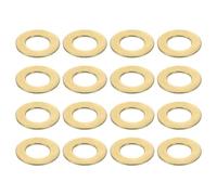 sourcing map 100Pcs Brass Flat Washers, M4x8x0.5mm Brass Washer Seal Gaskets Flat Ring for Screws Bolts Machinery Repair, Outdoor Construction