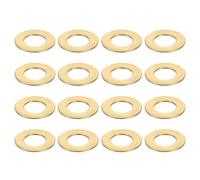 sourcing map 100Pcs Brass Flat Washers, M6x12x0.5mm Brass Washer Seal Gaskets Flat Ring for Screws Bolts Machinery Repair, Outdoor Construction