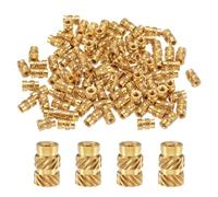 Sourcing Map 100pcs Brass Heat Set Inserts M2x5.5mm, OD 3.5mm Knurled Insert Nuts