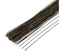 sourcing map 100pcs Brown Floral Wire Stems Bendable 0.35mm 28 Gauge Florist Wire for Artificial Flower Making Crafts Wreaths Supplies
