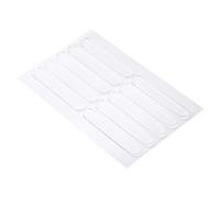 sourcing map 100Pcs Cabinet Door Bumper, Quiet Clear Door Slam Stopper - Rubber Soft Close Bumpers Self Adhesive Rubber Bumpers - 2.48 x 0.39 x 0.08 Inch for Shower, Drawers, Toilet Lids