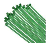 sourcing map 100PCS Cable Zip Ties 10 Inch, Self-Locking Nylon Wire Ties with 50 lbs Tensile Strength for Indoor and Outdoor, Green