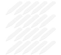 sourcing map 100Pcs Collar Stays for Men's Dress Shirts, 2.4"x0.5" LxW Plastic Collar Stays, Invisible Waterproof Shirt Collars Support Accessories for Formal Business Occasions, White