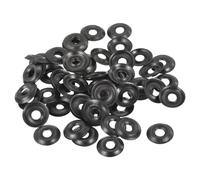 sourcing map 100Pcs Cup Washer Countersunk, Iron Black Countersunk Finish Washers for M4 Screws (M4 ID x 14mm OD x 2mm Thick)