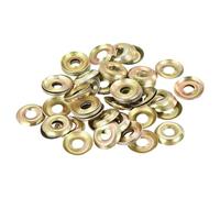 sourcing map 100Pcs Cup Washer Countersunk, Iron Yellow Countersunk Finish Washers for M6 Screws (M6 ID x 17mm OD x 2mm Thick)
