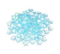 sourcing map 100Pcs Flat Back Star Resin Charm, Glitter Star Charm Mini Bulk Beads Embellishments for DIY Crafts Hair Clips, Photo Frames, Phone Cases, Scrapbooking Decor, Blue